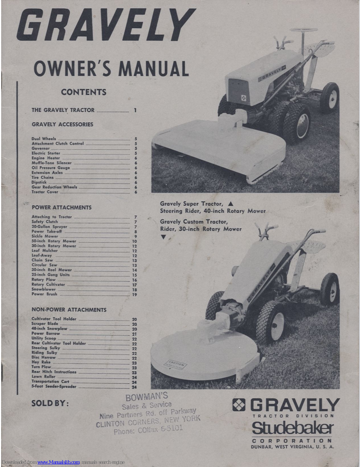 Gravely L Series Owner's Manual