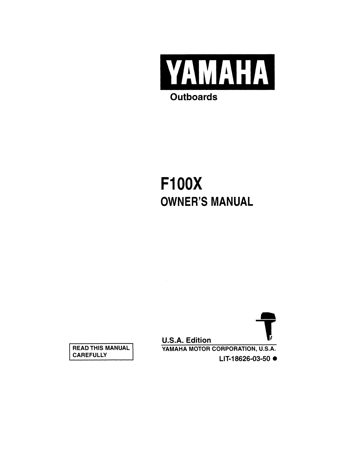 Yamaha F100X User Manual