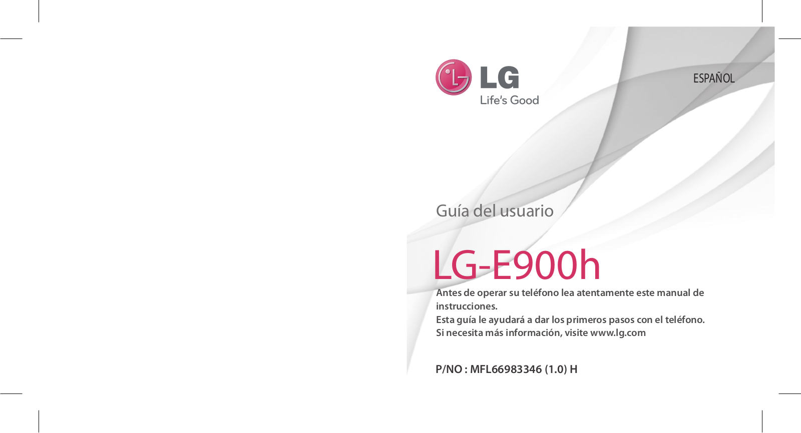 LG LGE900H Owner’s Manual