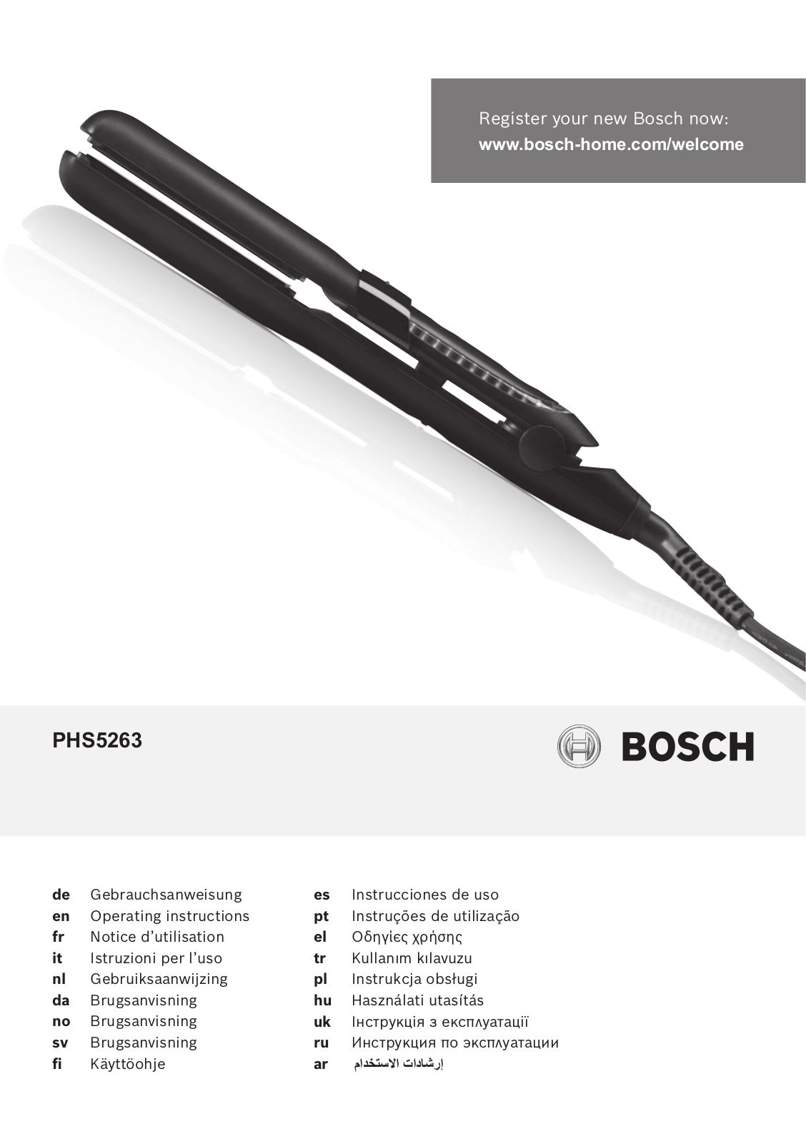BOSCH PHS5263 User Manual