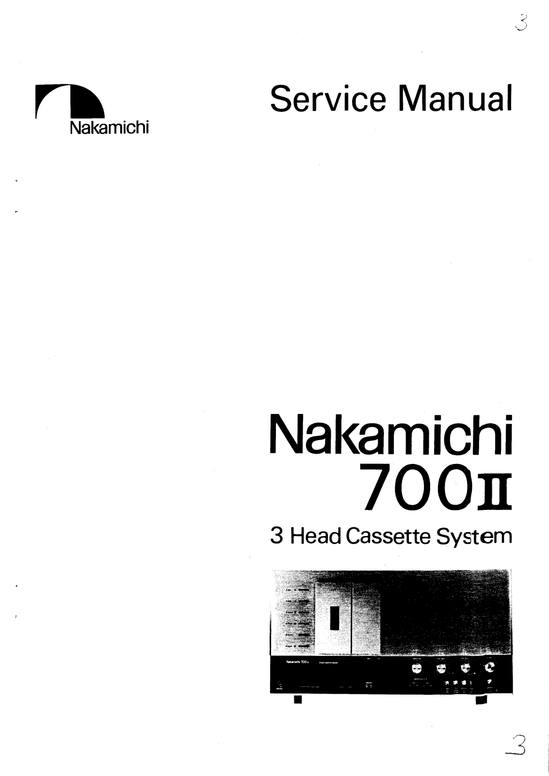 Nakamichi 700-II Service Manual