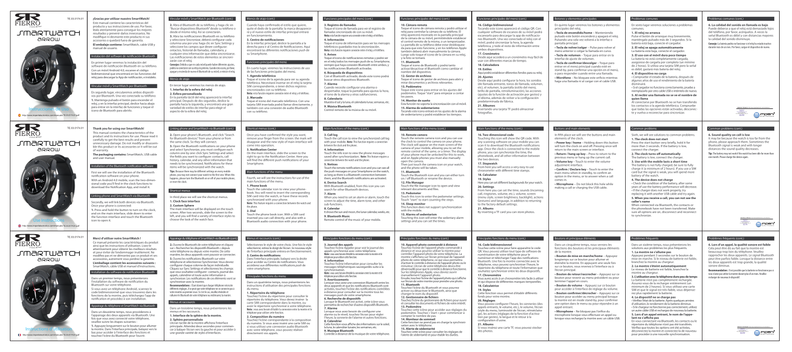 imperii electronics SMartWatch Arrow Instruction Manual