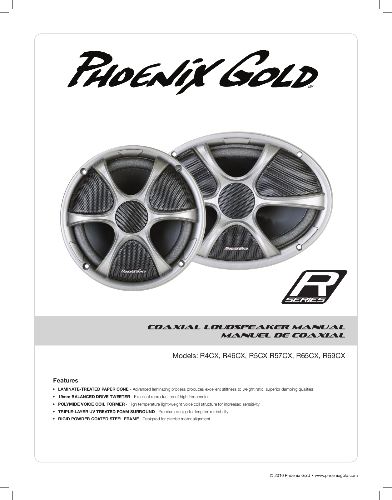 Phoenix Gold R69CX, R46CX, R4CX, R5CX, R65CX User Manual