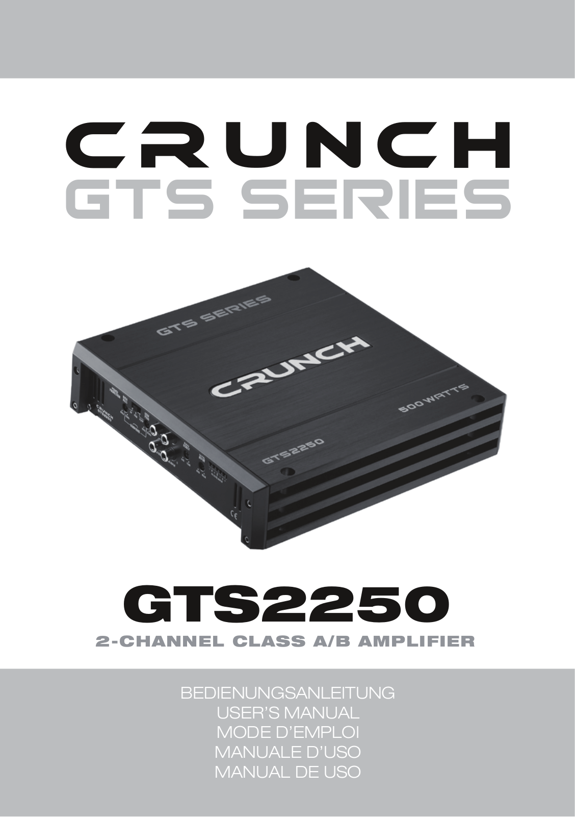 Crunch GTS2250 Service Manual