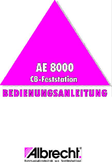 Albrecht AE 8000 CEPT, AE 8000 ASC User Manual