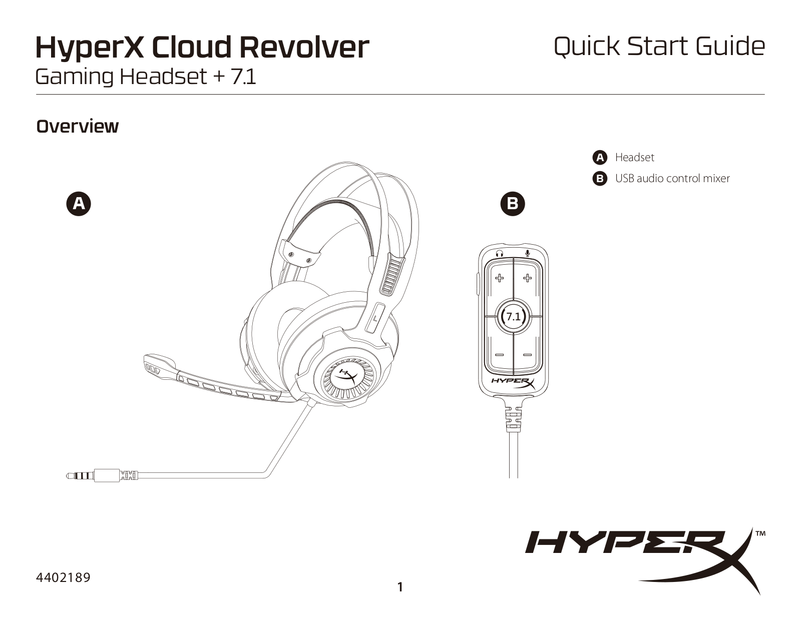 HyperX Cloud Revolver Quick Start Guide