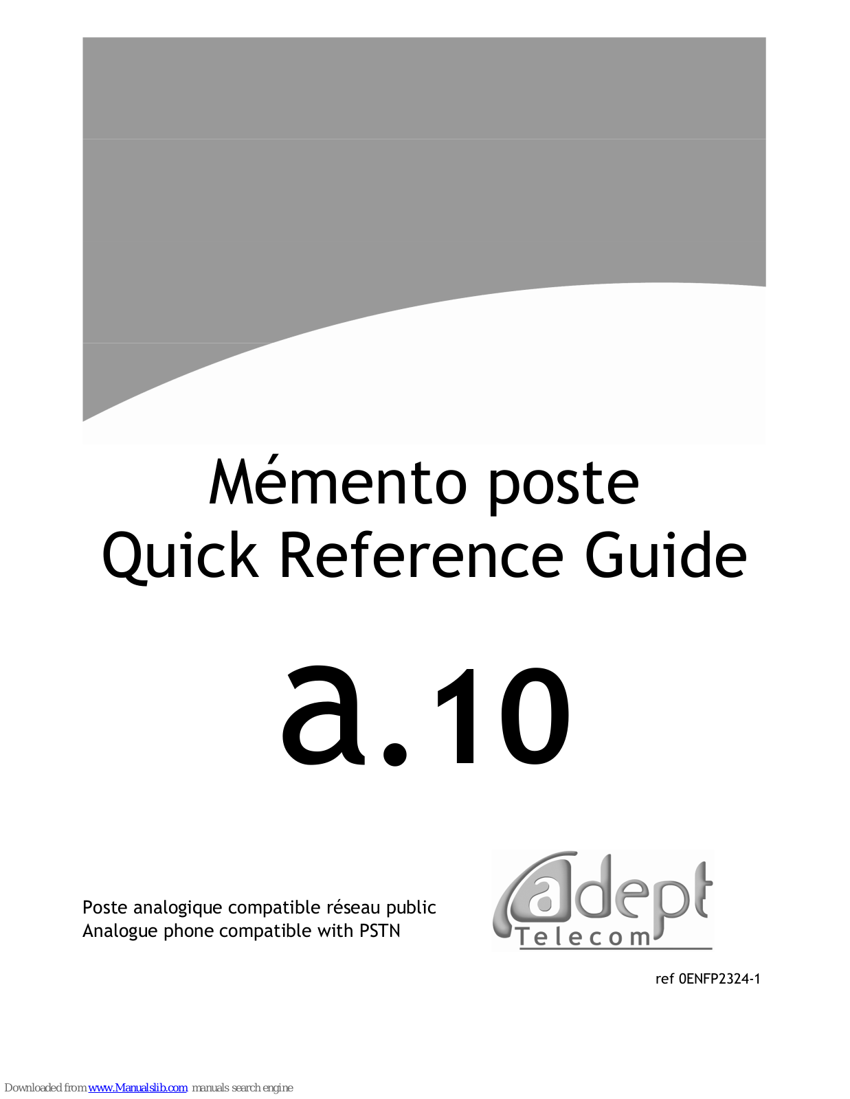 ADEPT Telecom a.10 Quick Reference Manual - ManualMachine.com