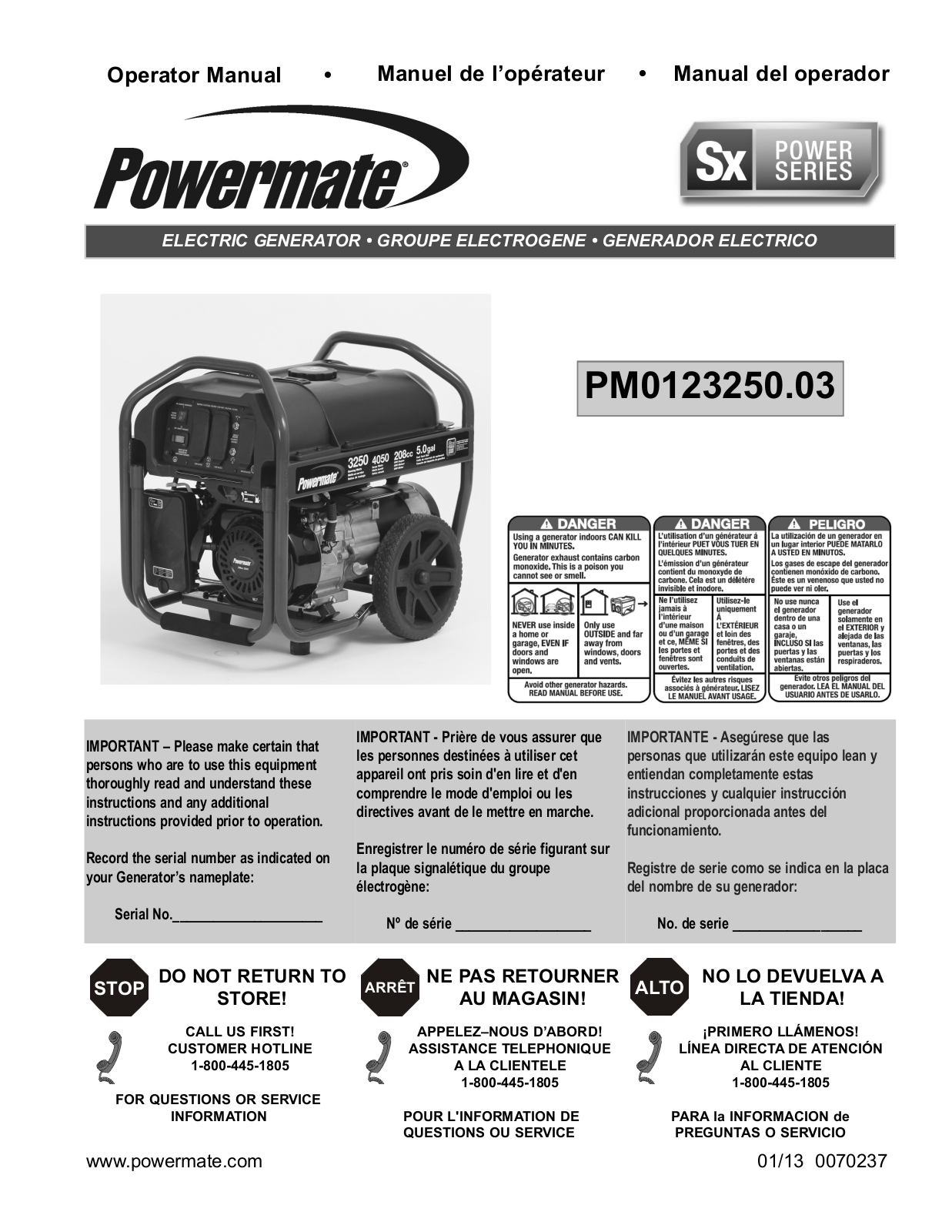 Powermate PM0123250.03 User Manual