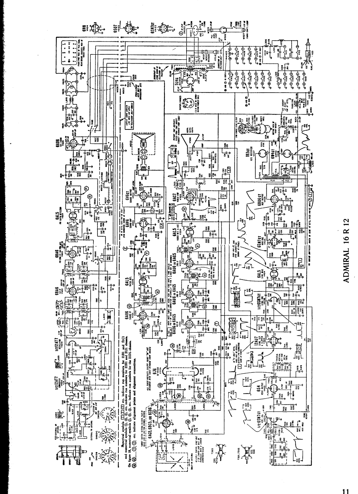 Admiral 16R12 Schematic