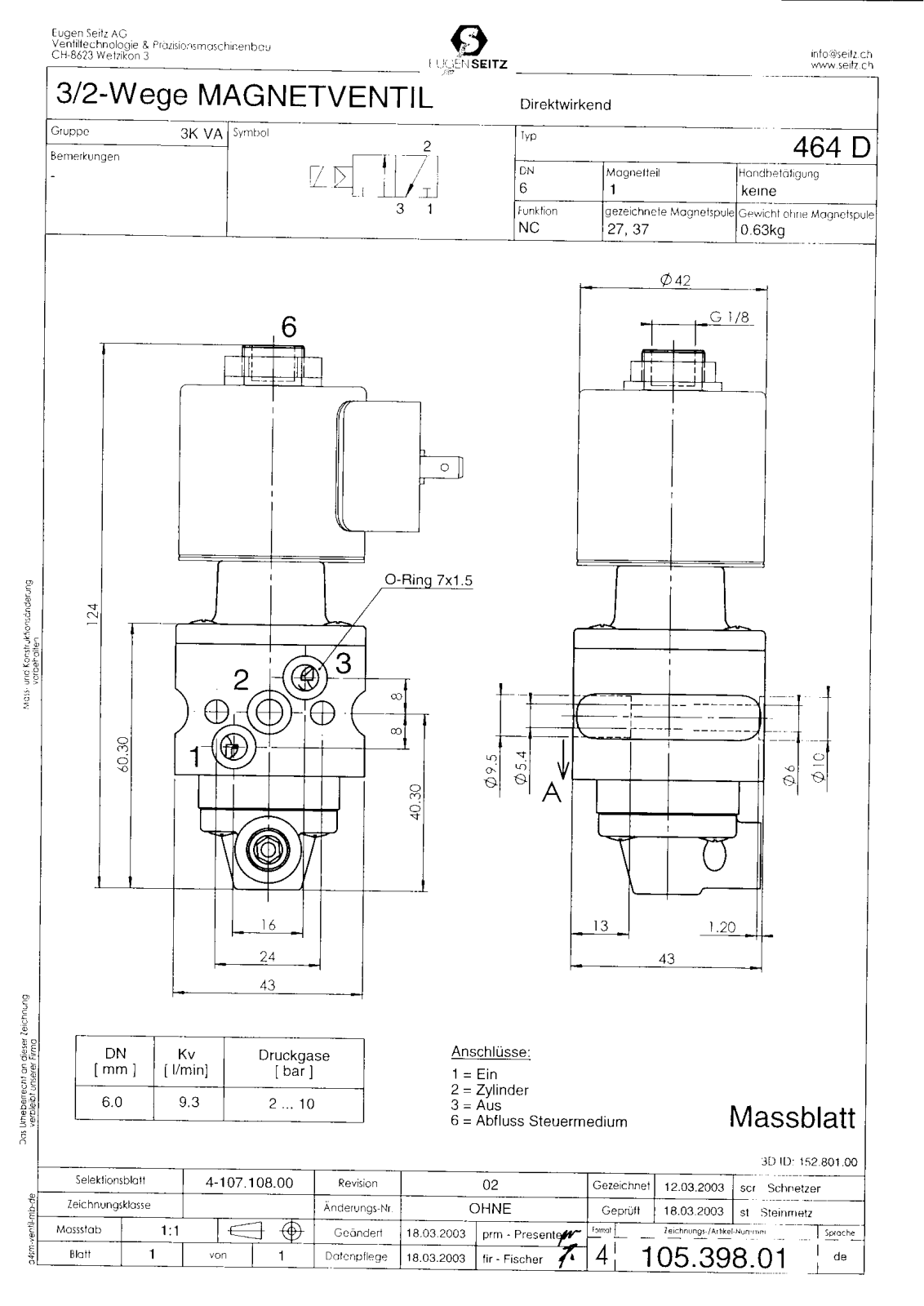 EugenSeitz 464 D technology data