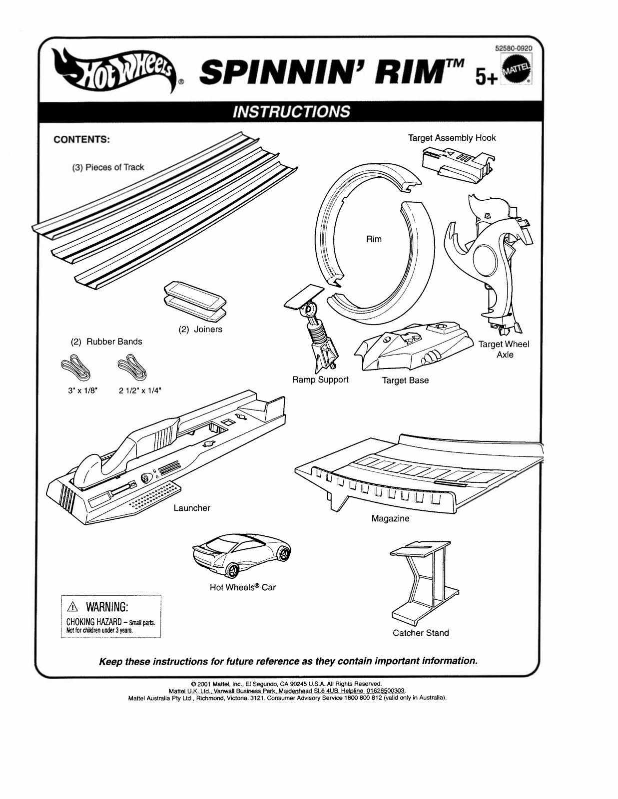 Fisher-Price 52580 Instruction Sheet