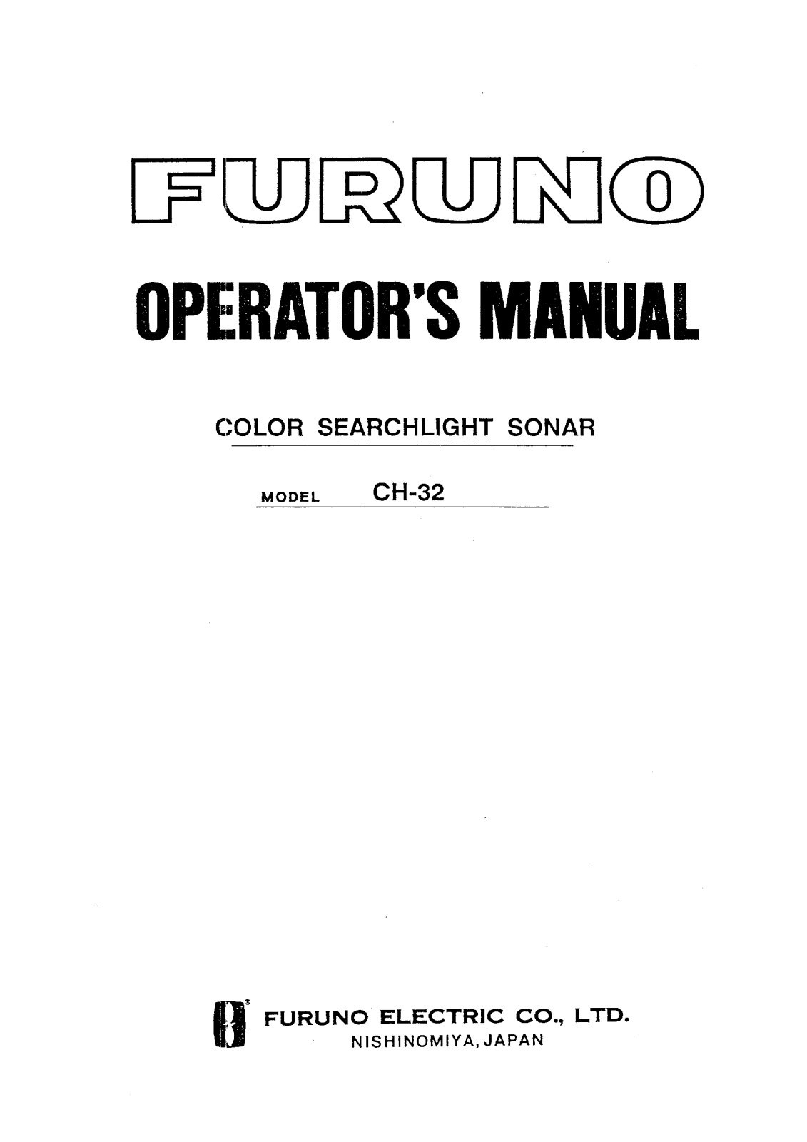 Furuno CH-32 User Manual