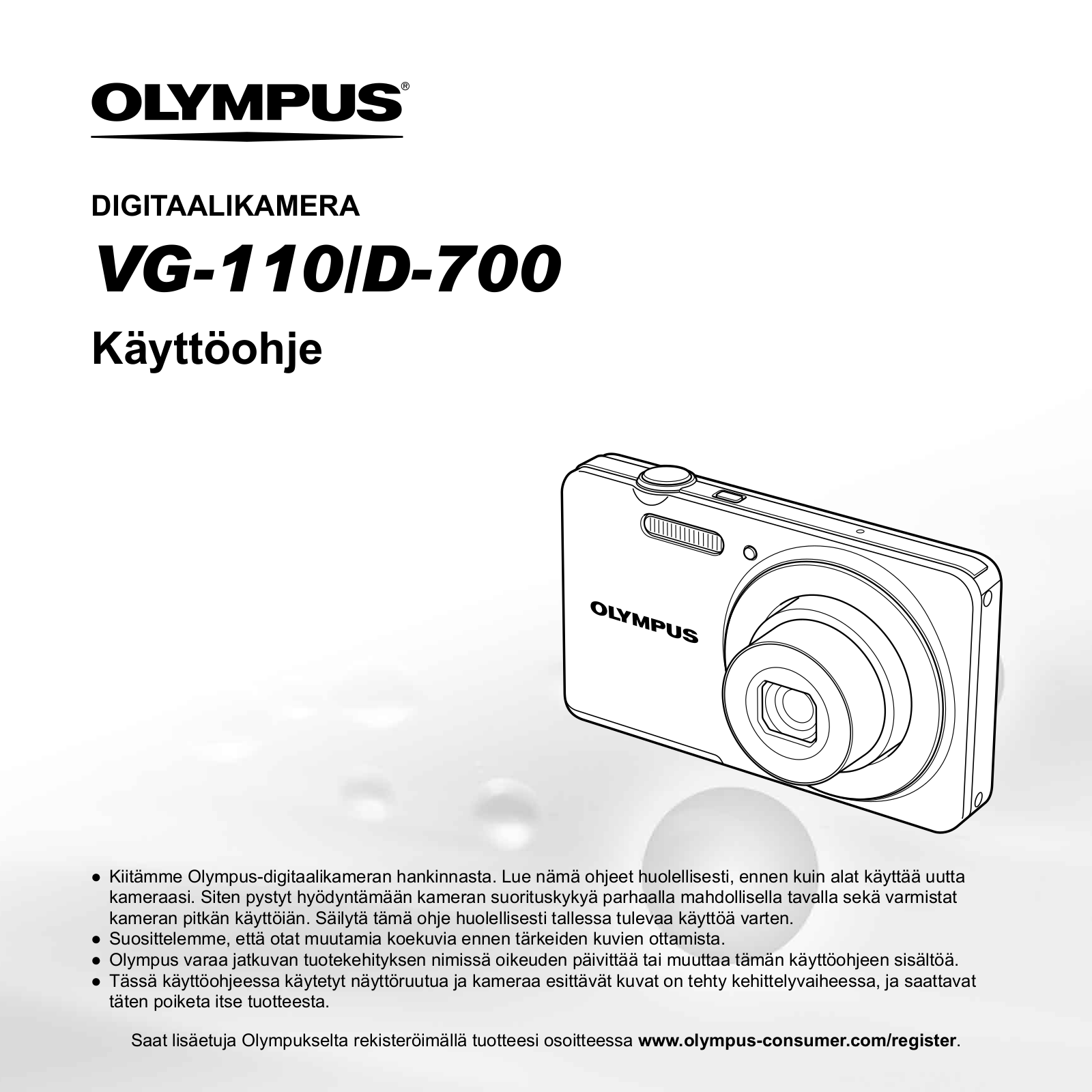 OLYMPUS VG-110, D-700 User Manual