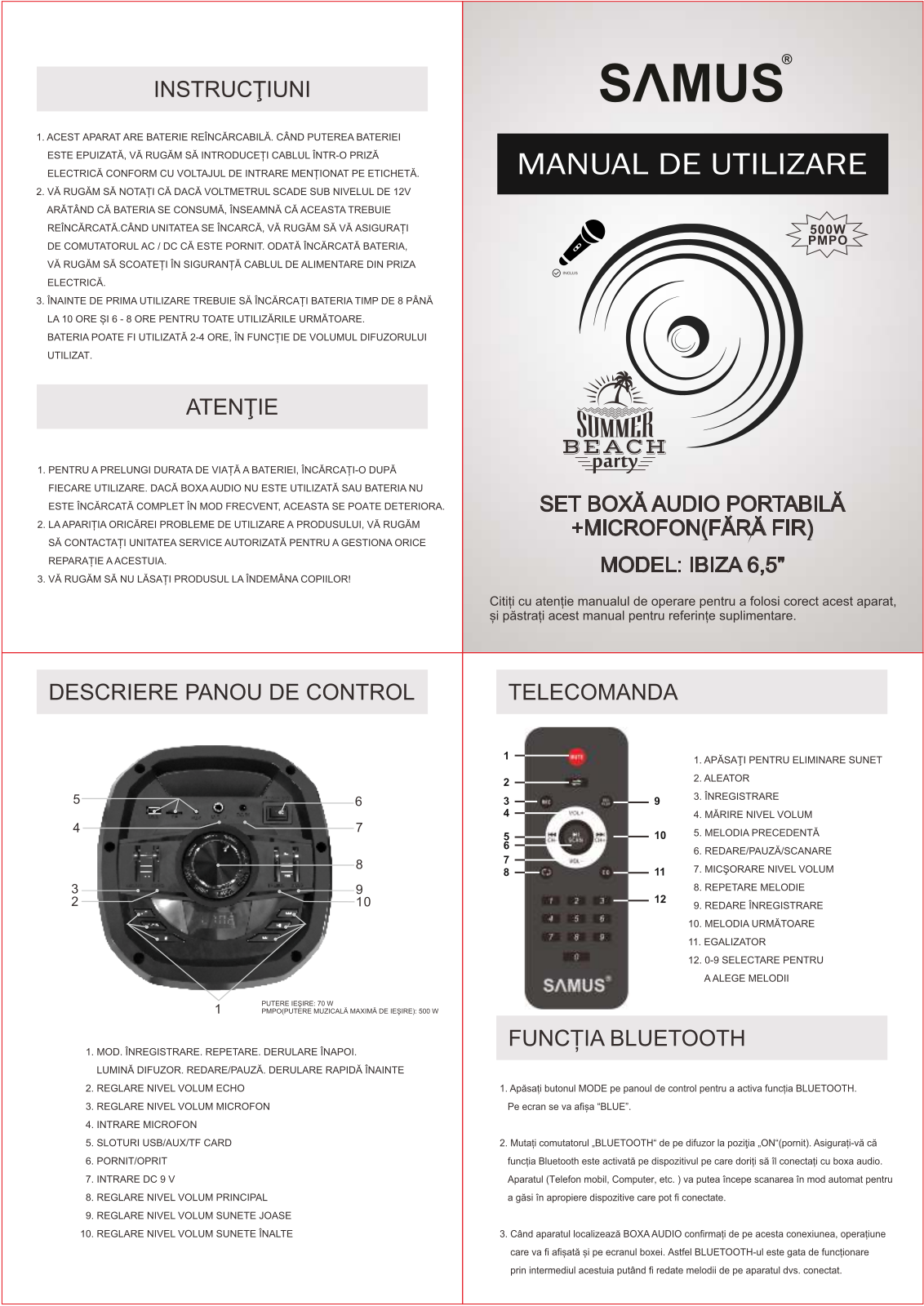 Samus Ibiza 6.5 User guide - ManualMachine.com
