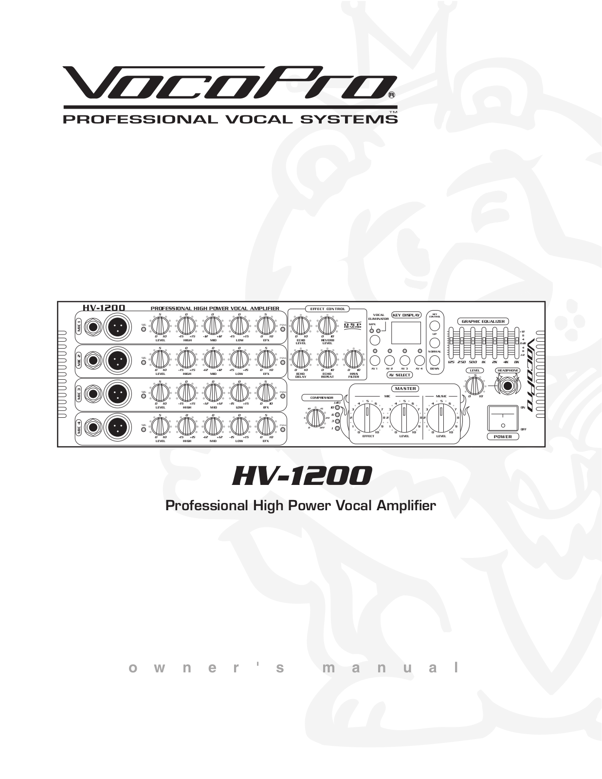 VocoPro HV-1200 User Manual