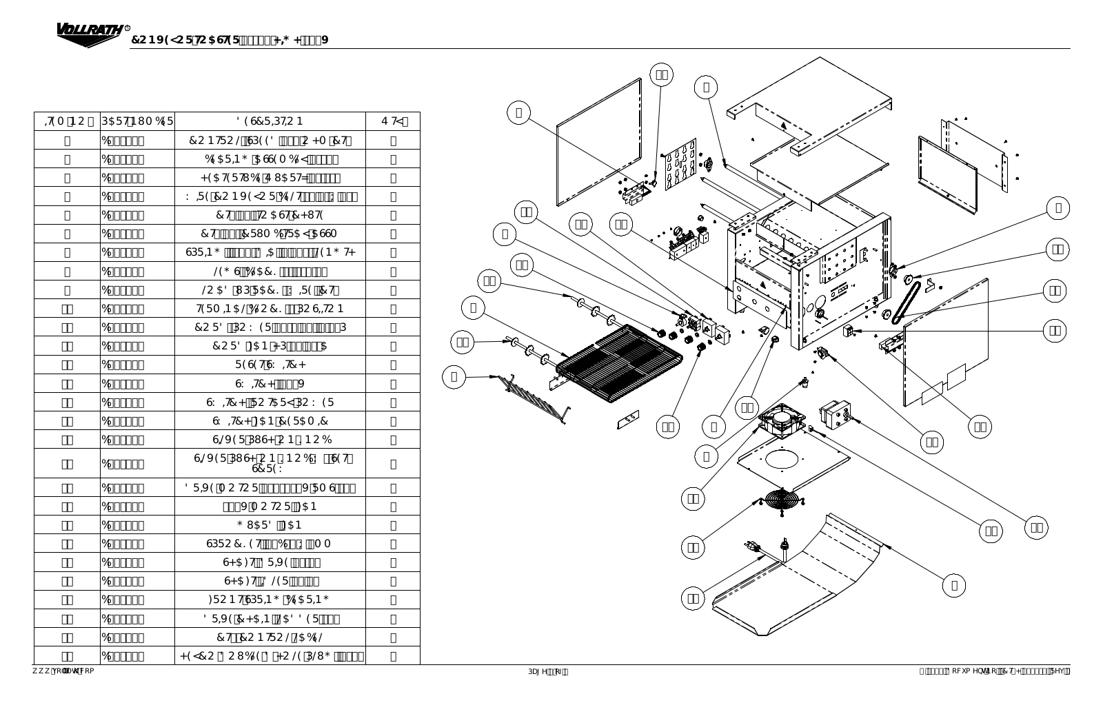 Vollrath CT4H-240550 Parts Manual