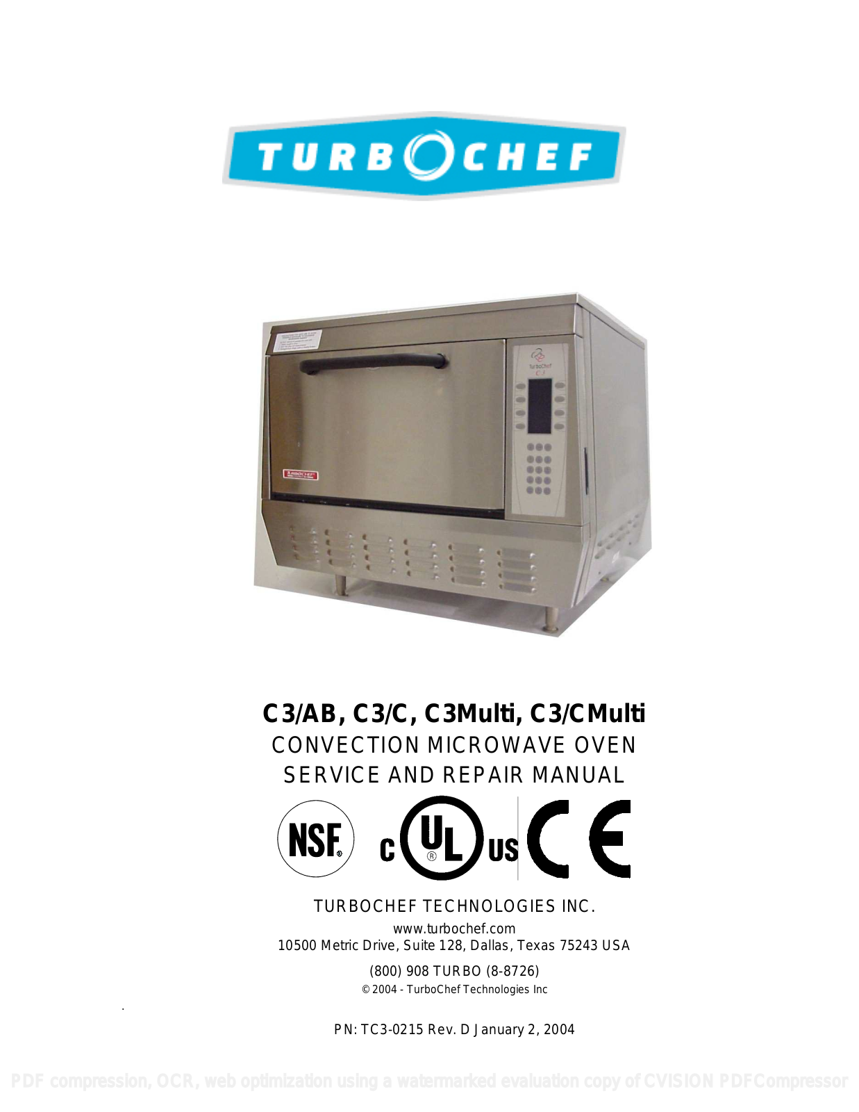 Turbochef C3-AB Installation Manual
