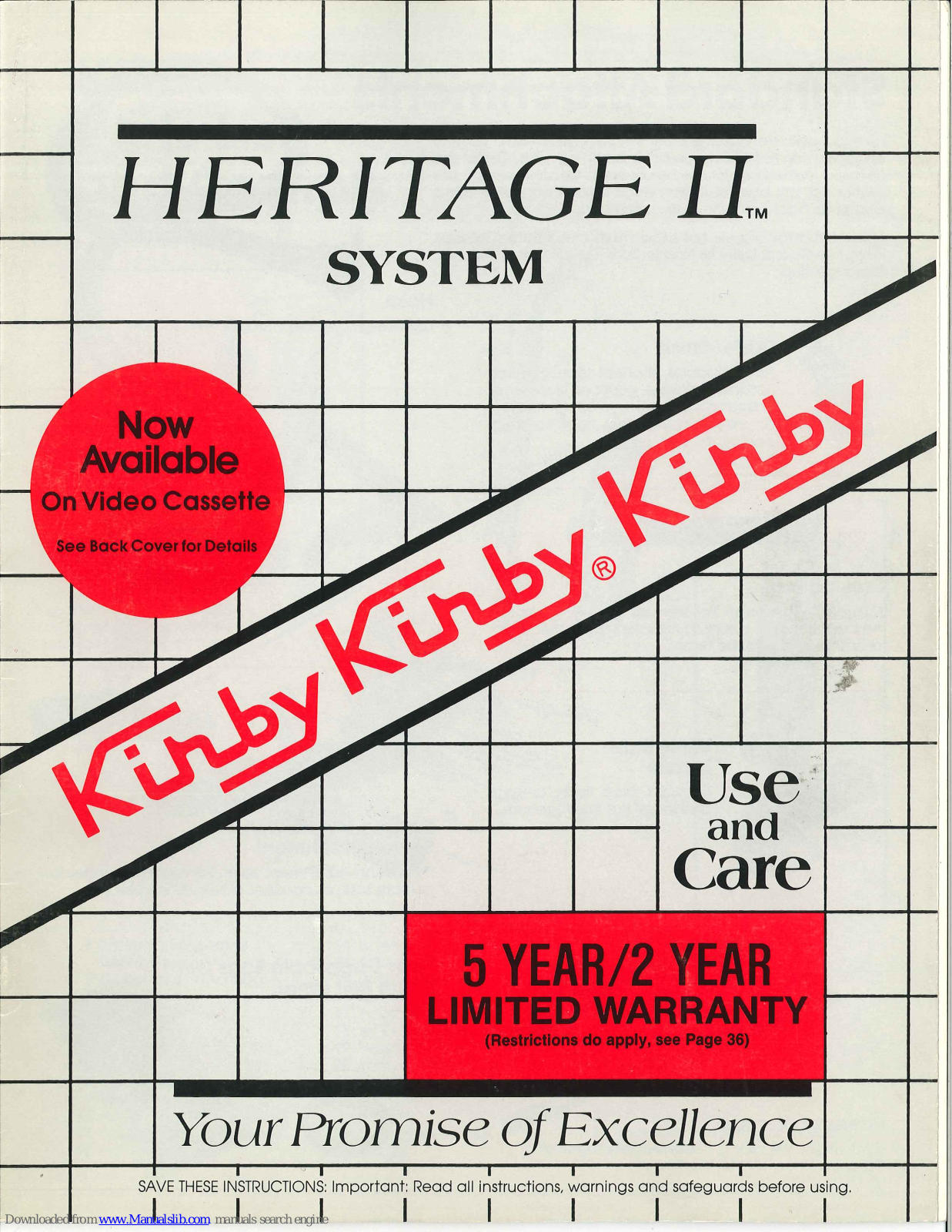 Kirby Heritage II system User Manual