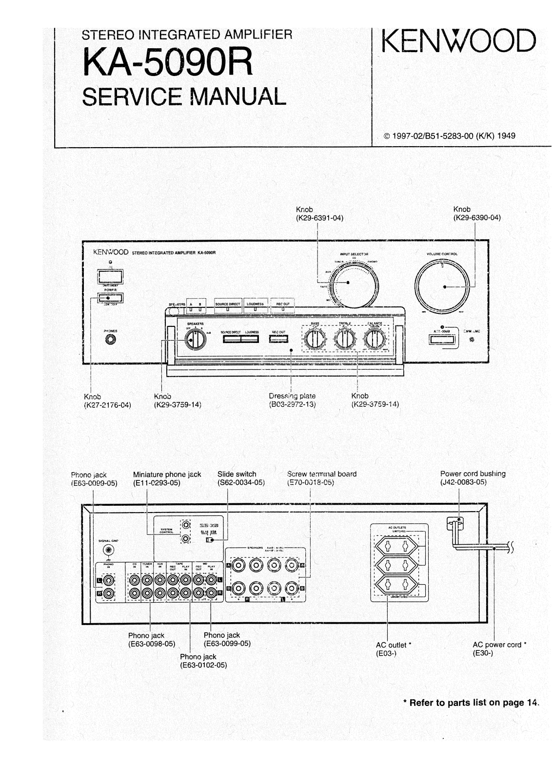 Kenwood KA-5090-R Service manual