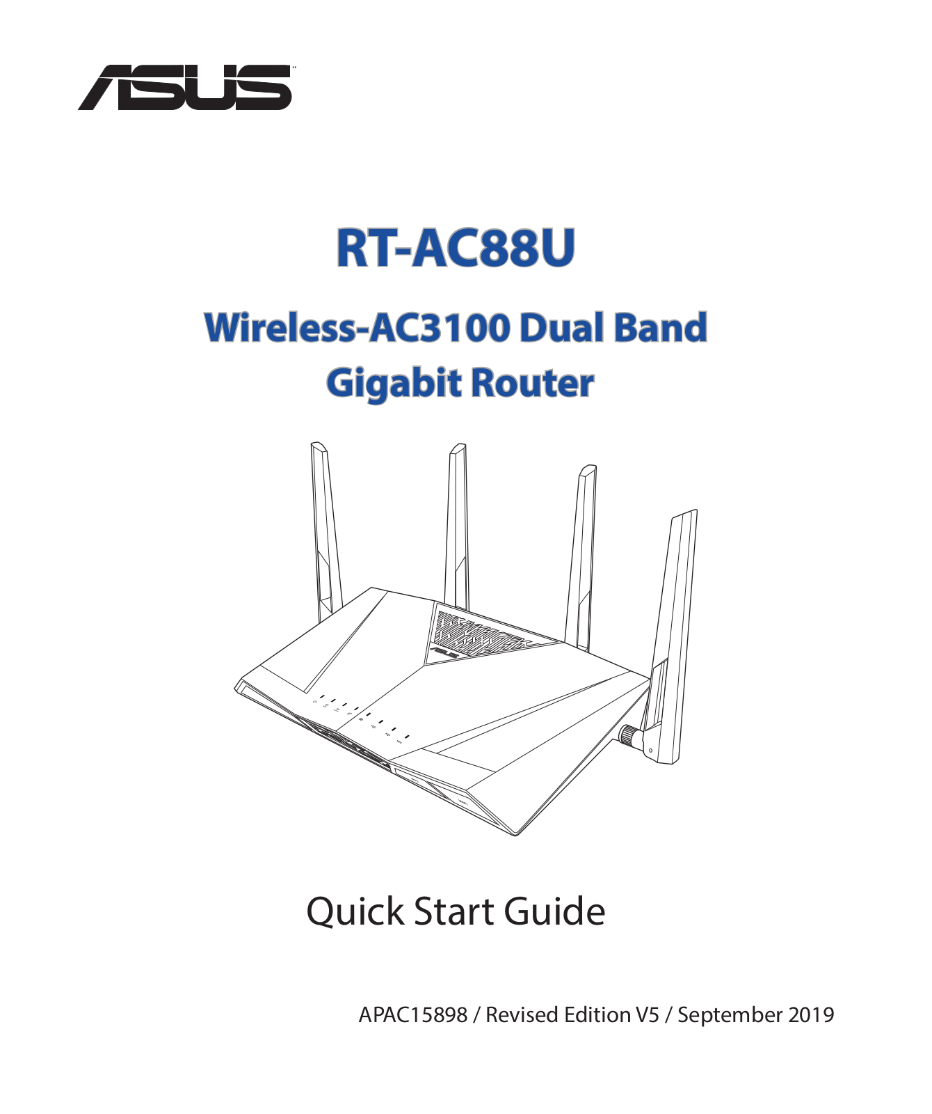 Asus RT-AC88U Quick Installation Guide