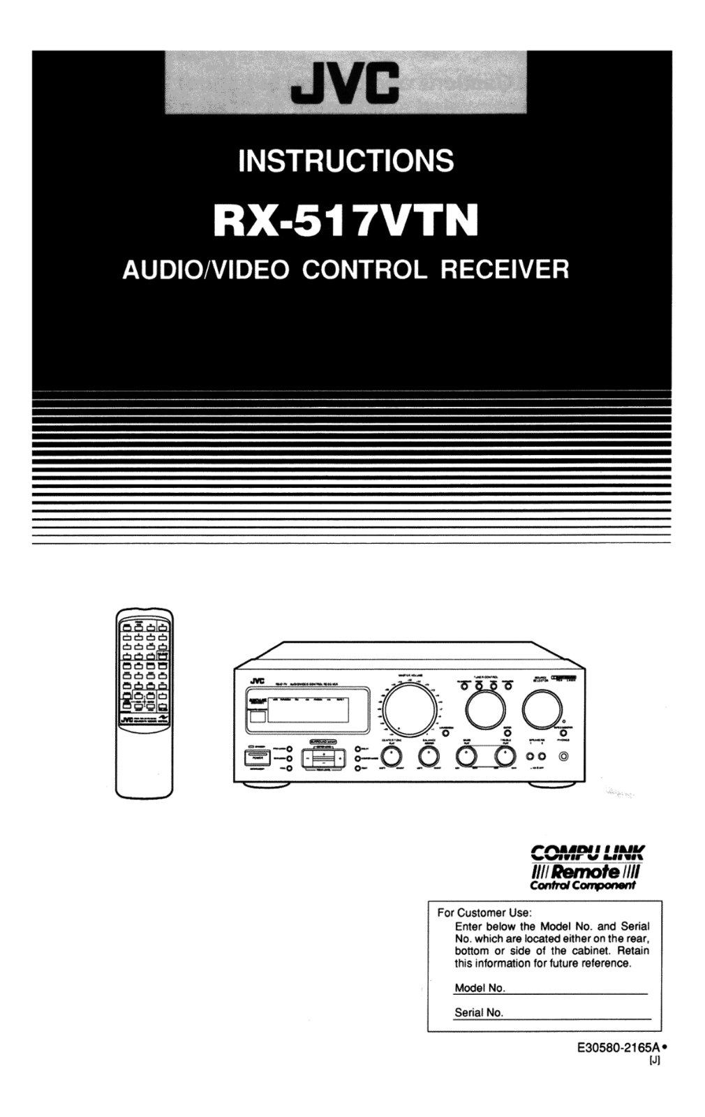 JVC RX-517-VTN Owners manual