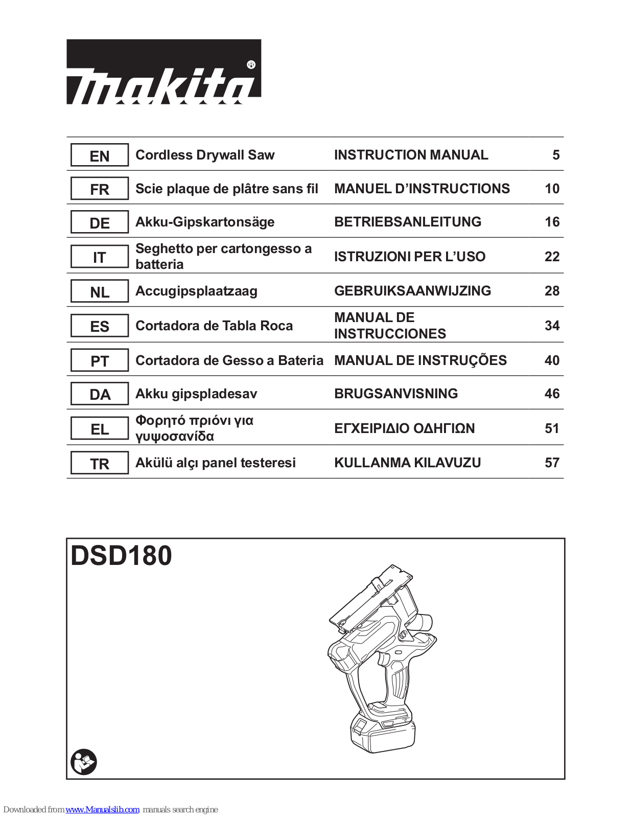 Makita DSD180 Instruction Manual