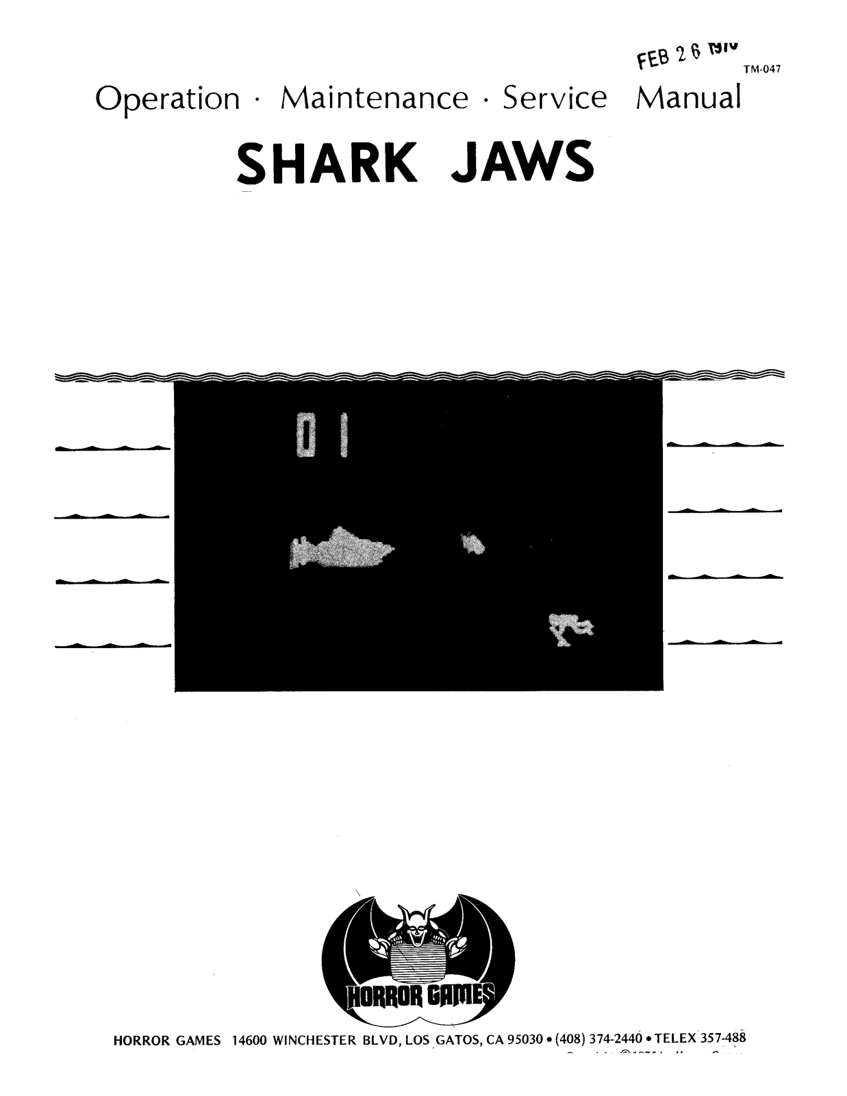 Horror Games Shark Jaws User Guide