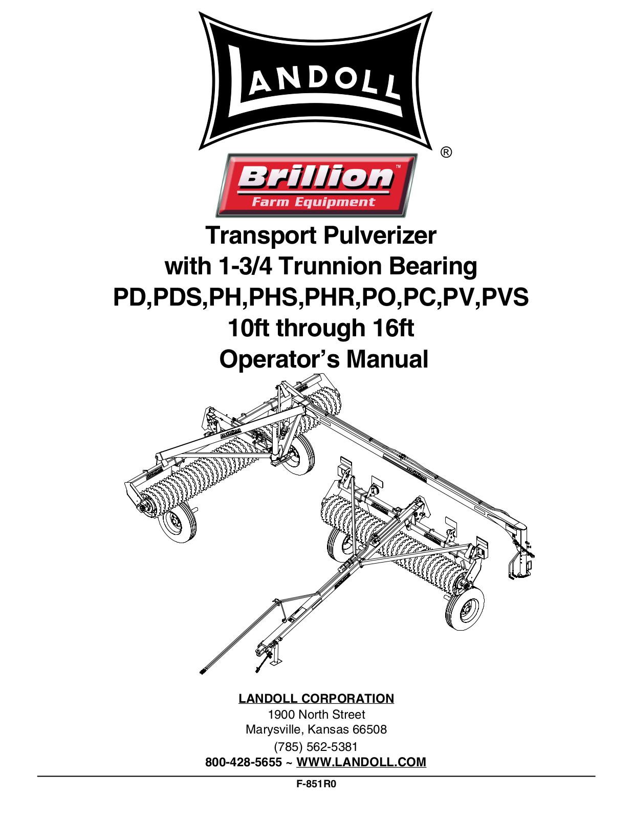 Landoll PD, PH, PHS, PDS, PHR Operator's Manual - ManualMachine.com