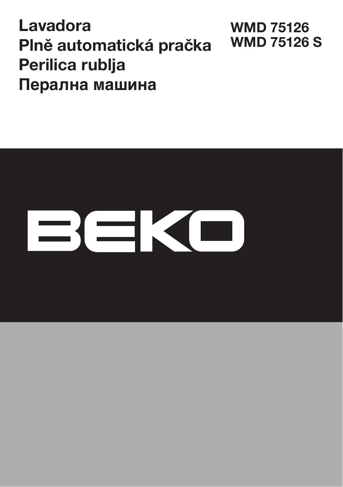 Beko WMD 75126, WMD 75126 S User Manual