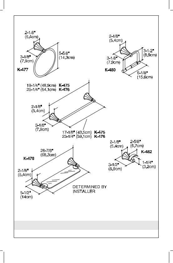 KOHLER K-475, K-476, K-477, K-478, K-480 Installation Manual