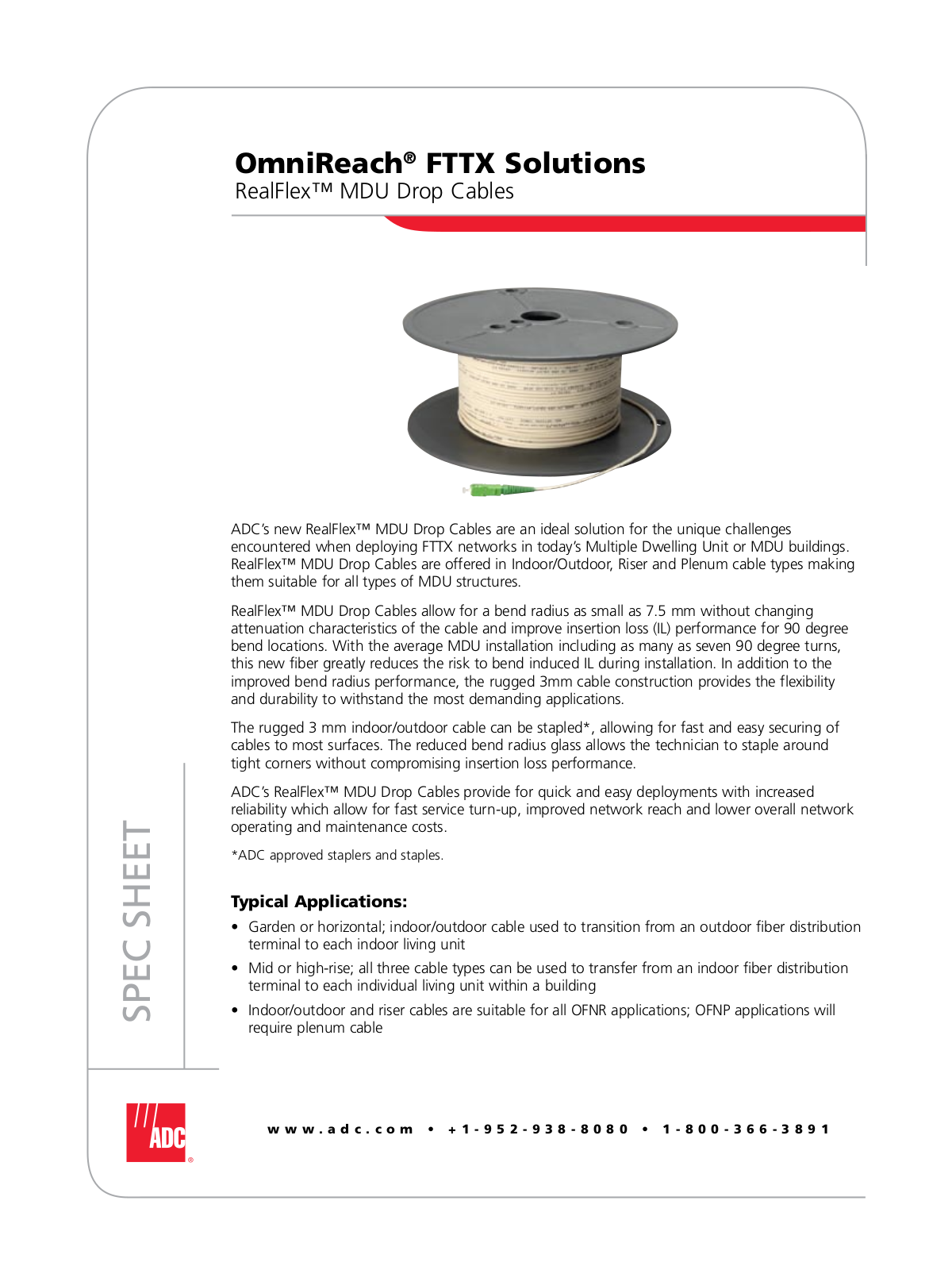 ADC RealFlex Drop Cables User Manual