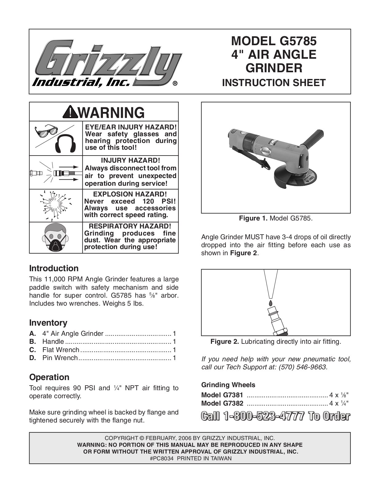 Grizzly G5785 User Manual