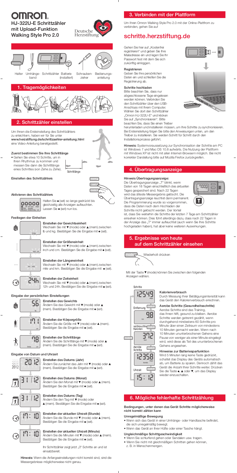 Omron HJ-322U-E User Manual