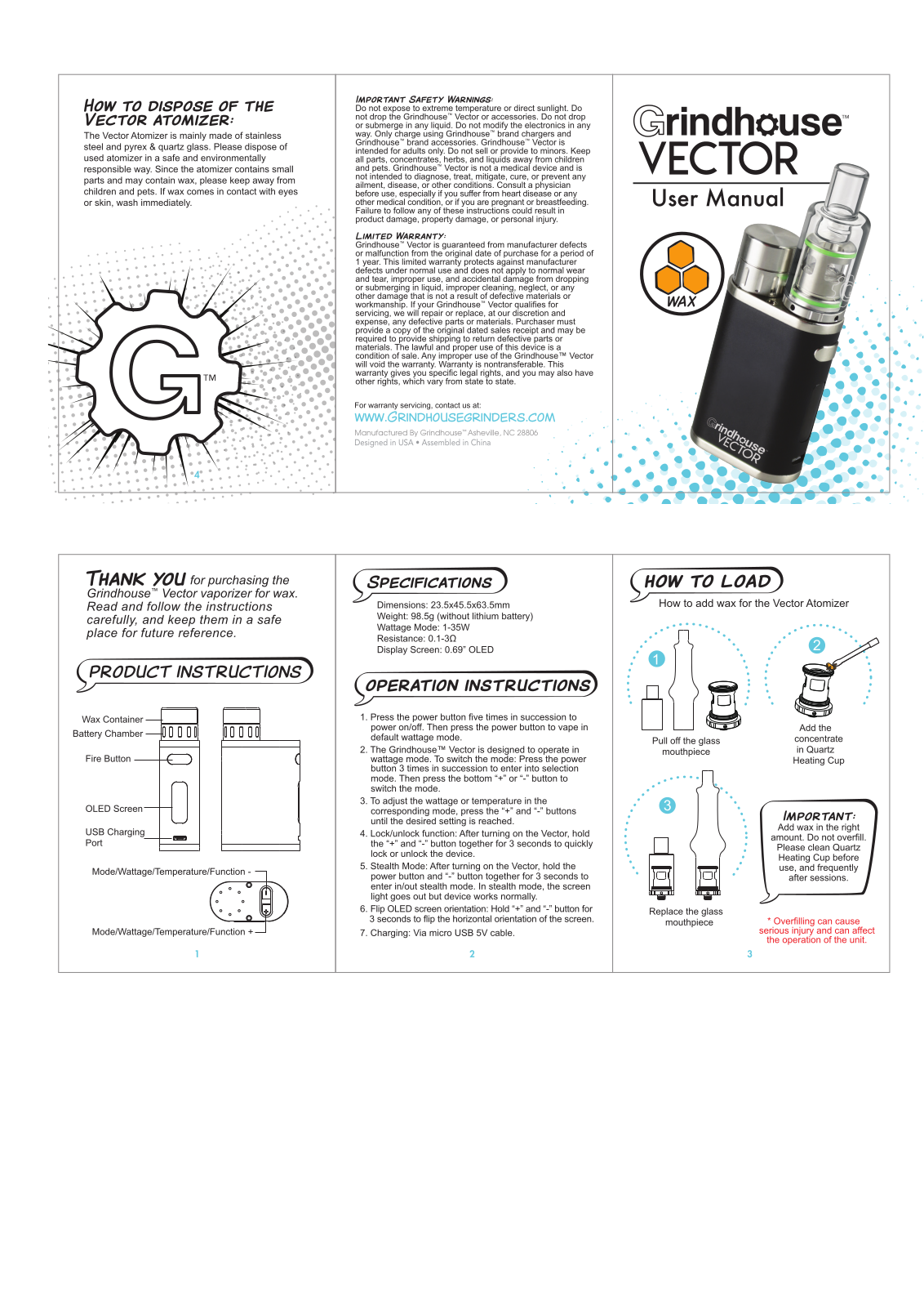 Grindhouse Vector User Manual