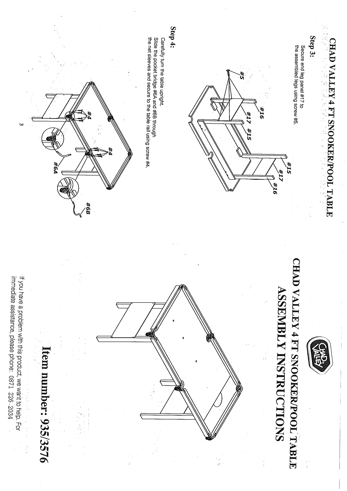 Chad Valley 9353552, 9353576 Instruction manual