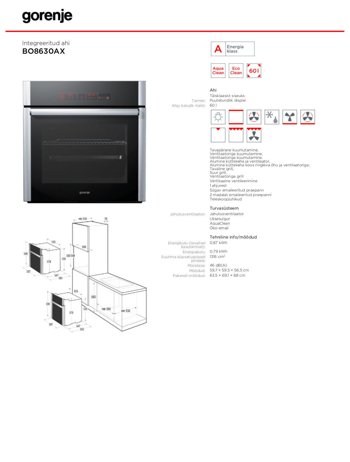 Gorenje BO8630AX BROCHURE