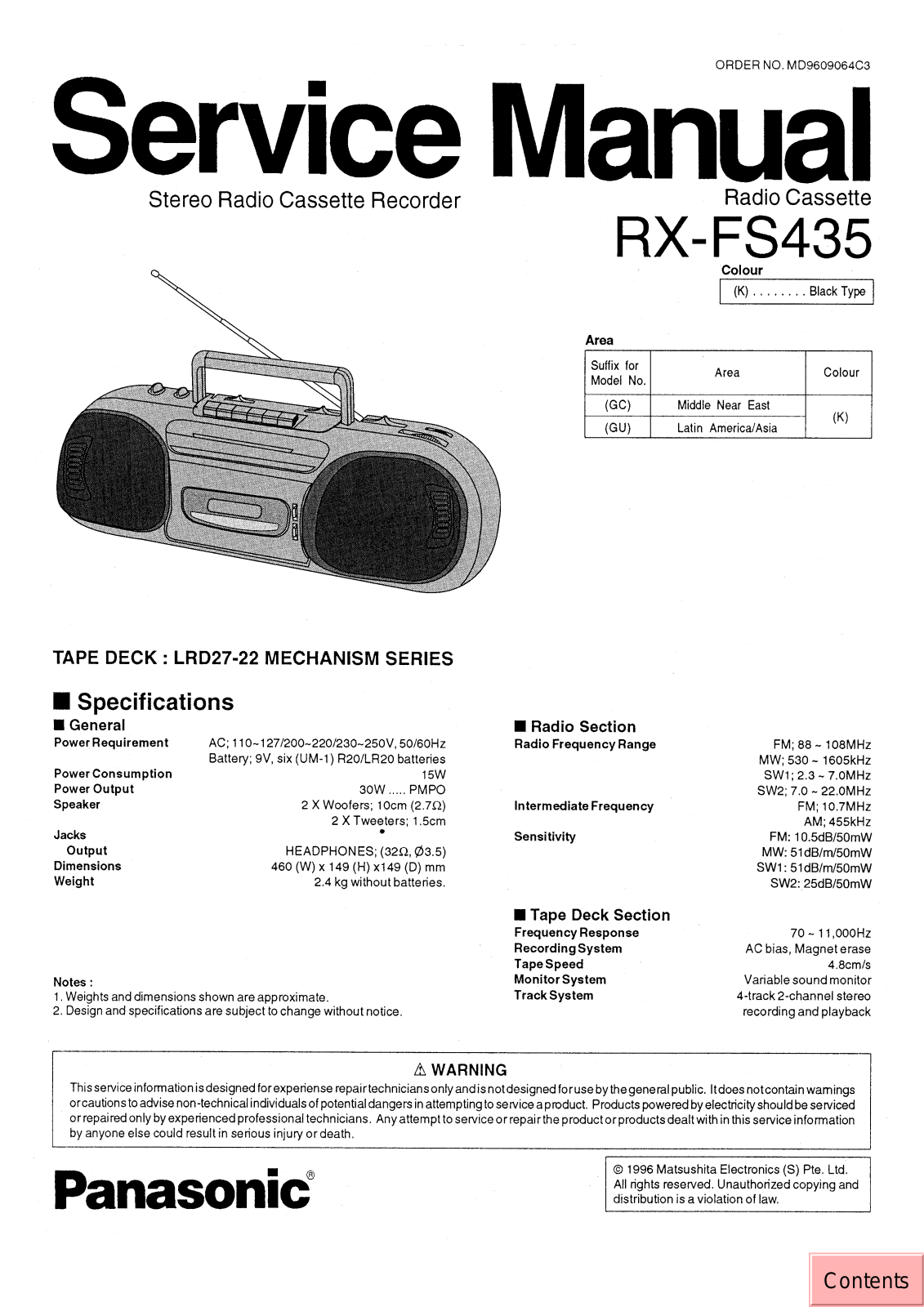 JVC RX FS435GC, RX FS435 GU Service Manual