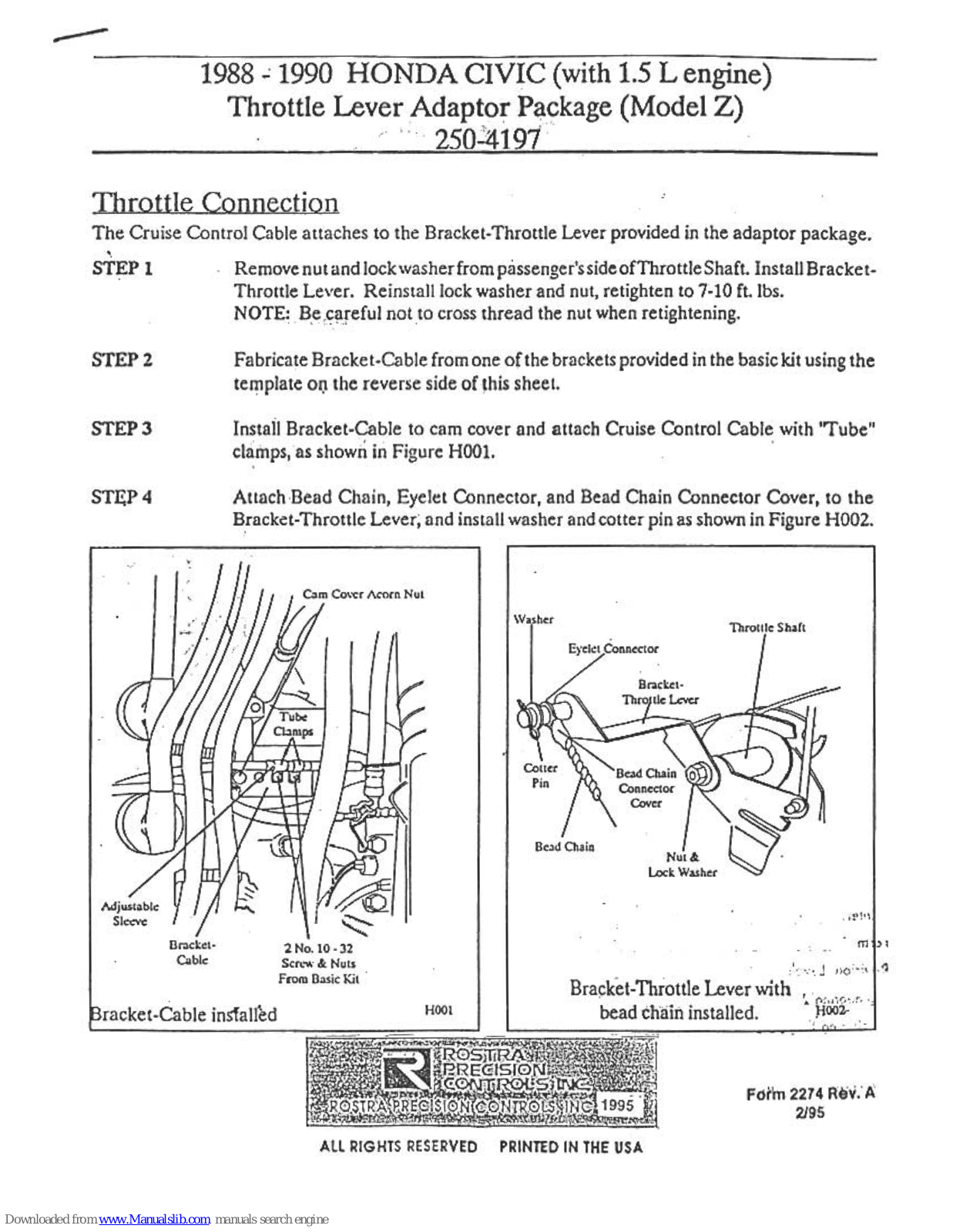 Honda 250-4197, Z 250-4197 User Manual - ManualMachine.com