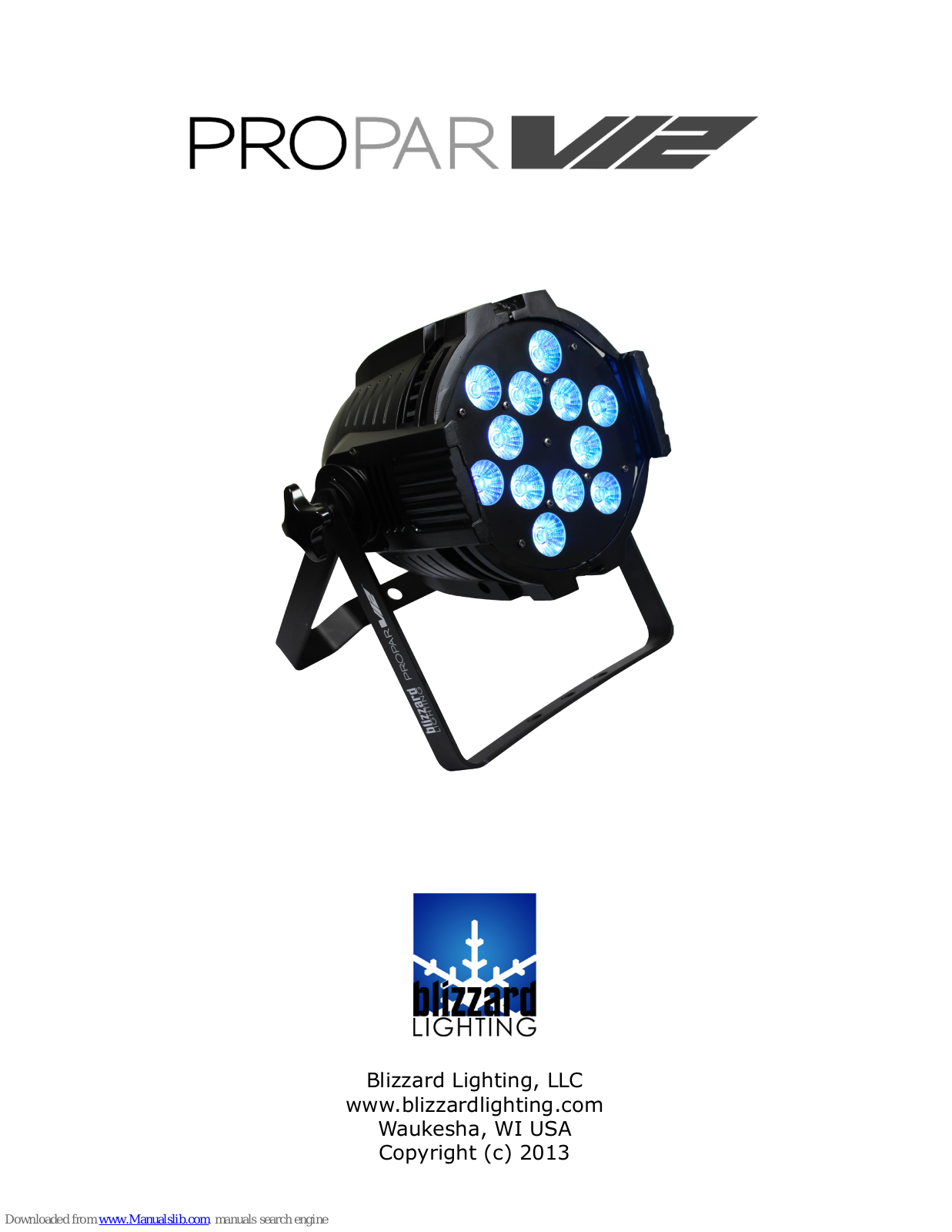 Blizzard Lighting ProPar V12 User Manual - ManualMachine.com