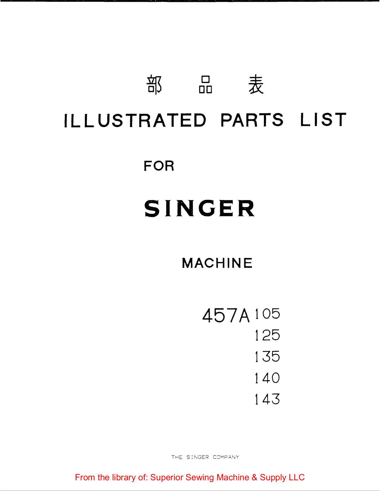 Singer 457A105, 457A125, 457A135, 457A140, 457A143 User Manual - ManualMachine.com