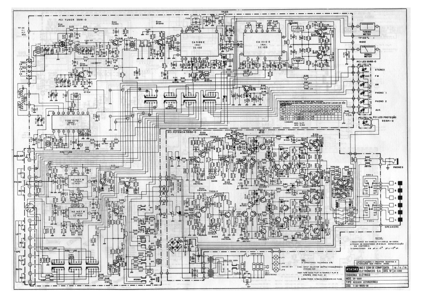 CCE SR6000 Schematic