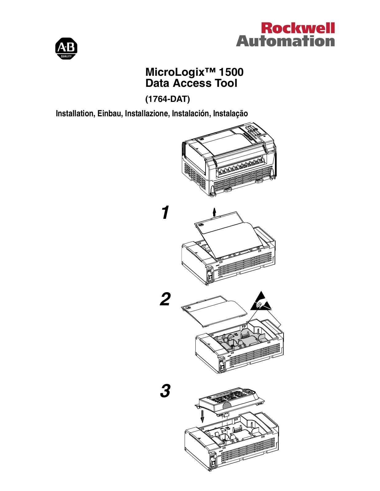 Rockwell Automation 1764-DAT Installation Instructions