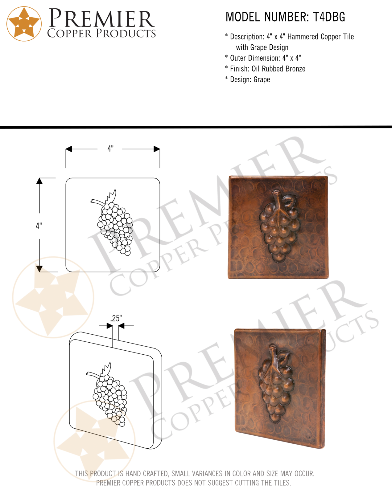 Premier Copper Products IER1079 Specifications - ManualMachine.com
