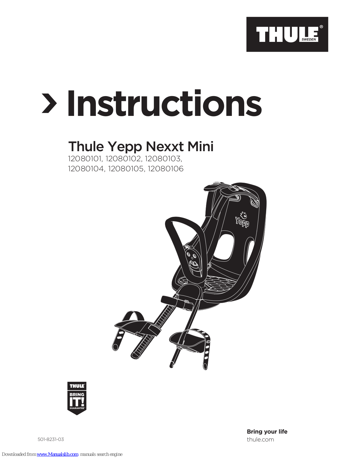 Thule Yepp Nexxt Mini 12080102, Yepp Nexxt Mini 12080106, Yepp Nexxt Mini 12080101, Yepp Nexxt Mini 12080103, Yepp Nexxt Mini 12080105 Instructions Manual