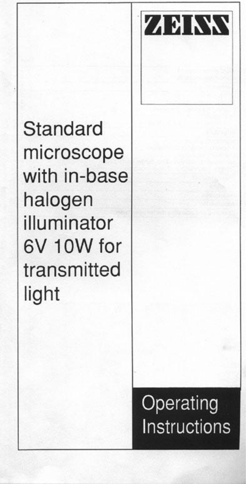 Zeiss Standard Microscope User manual - ManualMachine.com
