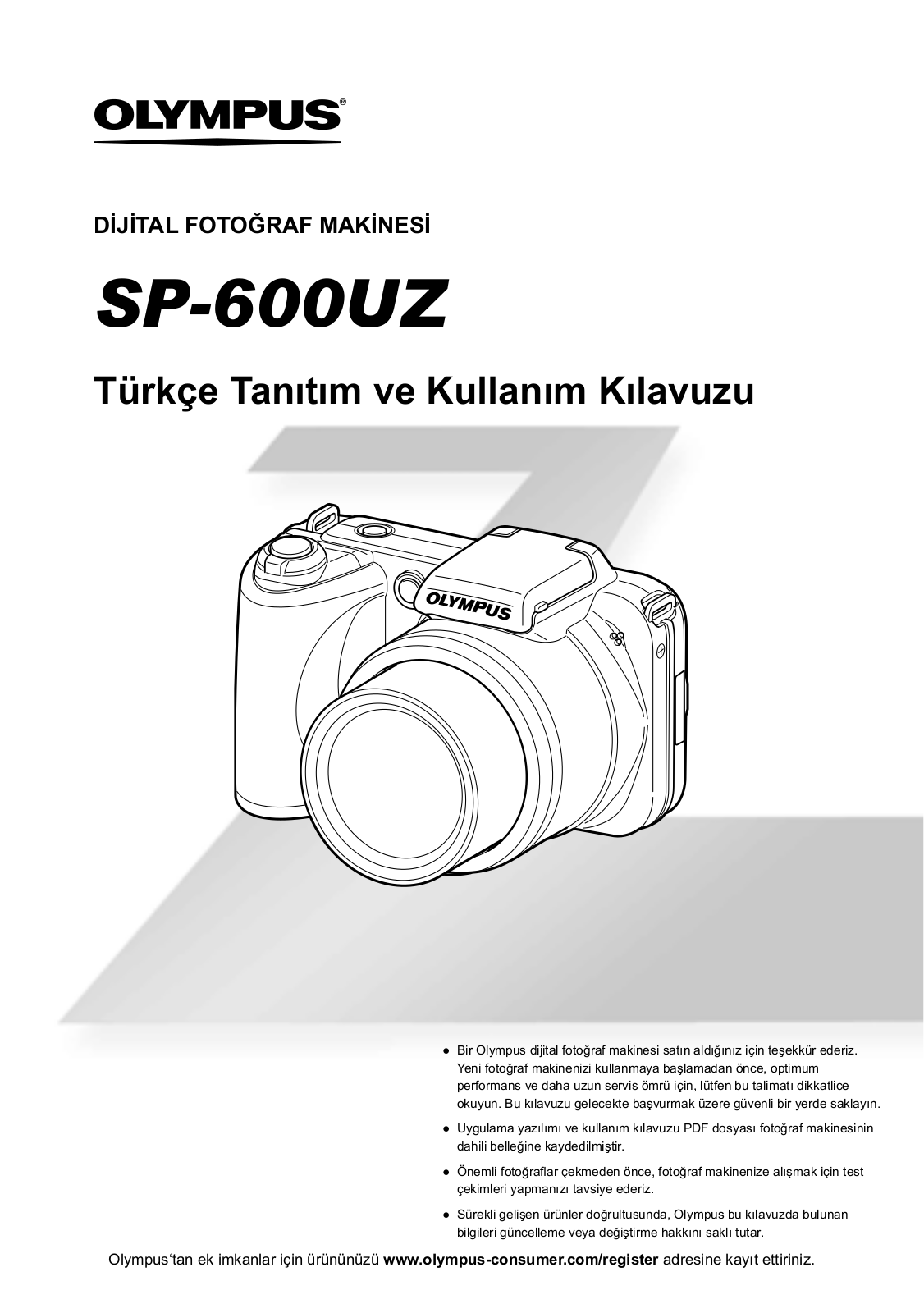 OLYMPUS SP-600UZ User Manual