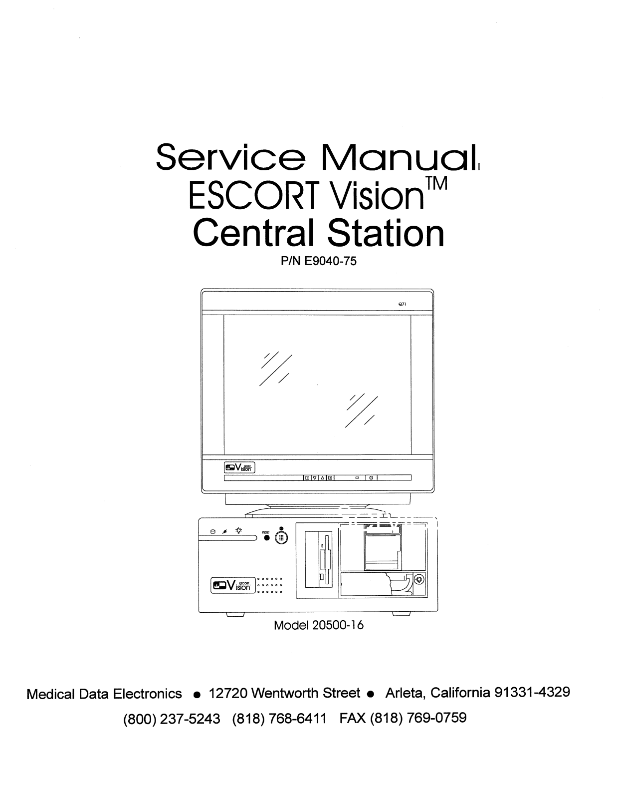 ESCORT Vision 20500-16 User manual