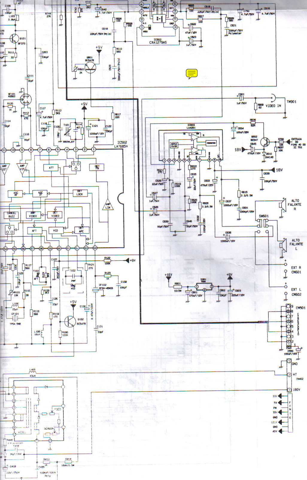 CCE HPS-2181, HPS-2191 Schematic