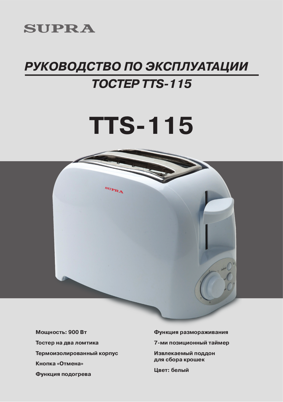 Supra TTS-115 User Manual