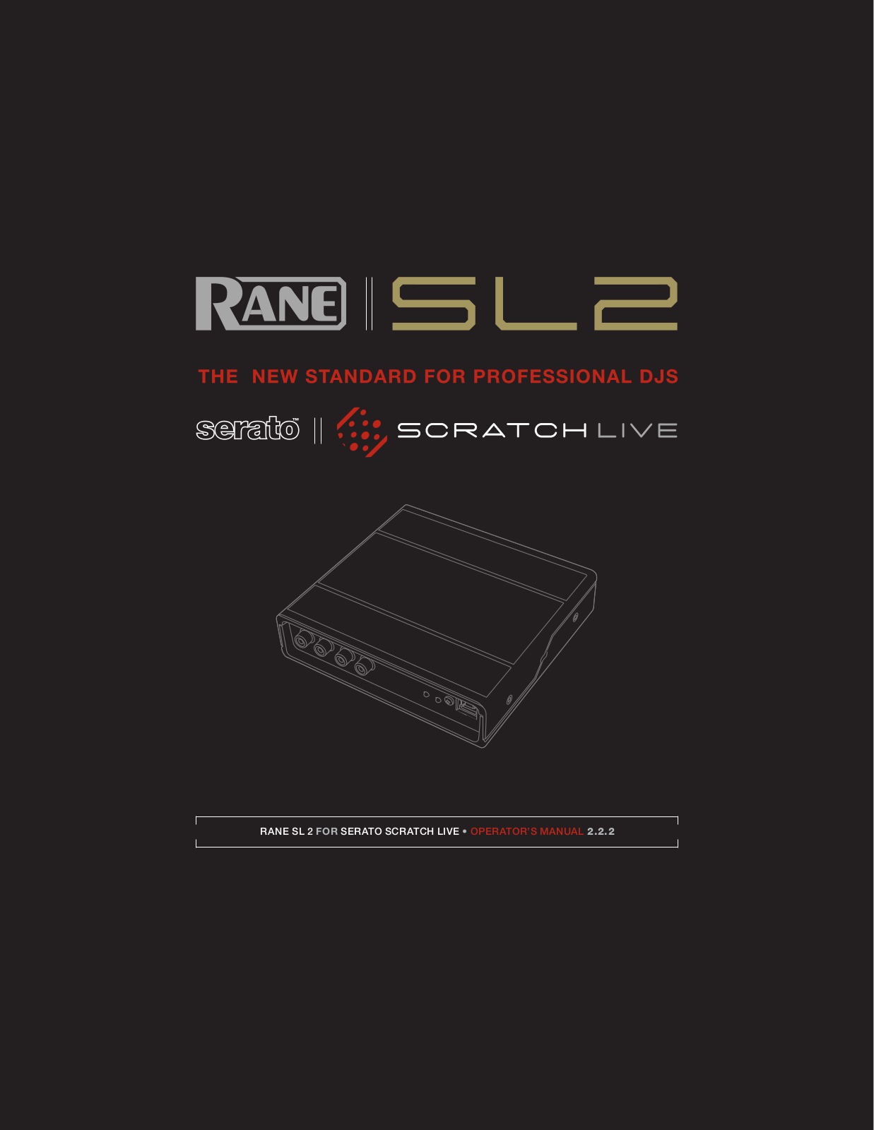 Rane Serato Scratch Live SL2 User manual